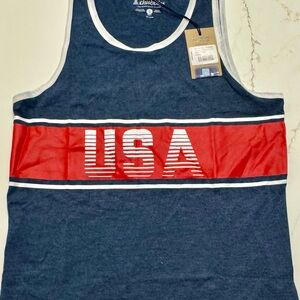 Chubbies Navy  USA Tank Top Size Small
